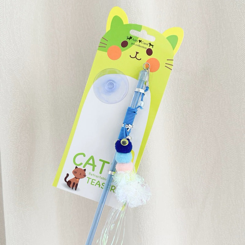 Cat Teaser Rattling Paper Ball Series Stick Wand Cat Toy Pet Chaser
