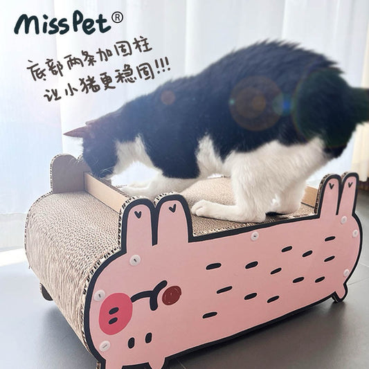 Misspet Joon Cat Scratcher Bed Pet Toy Piggy Kitten House