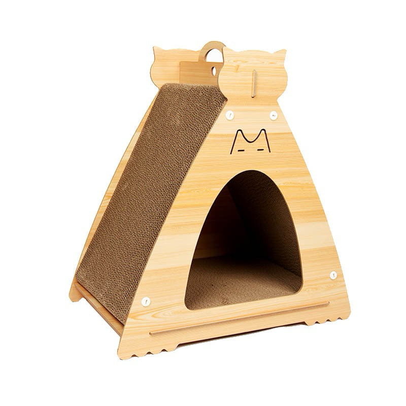 New! Cat Scratcher House Pet Toy Bed Scratching Board for Kitten