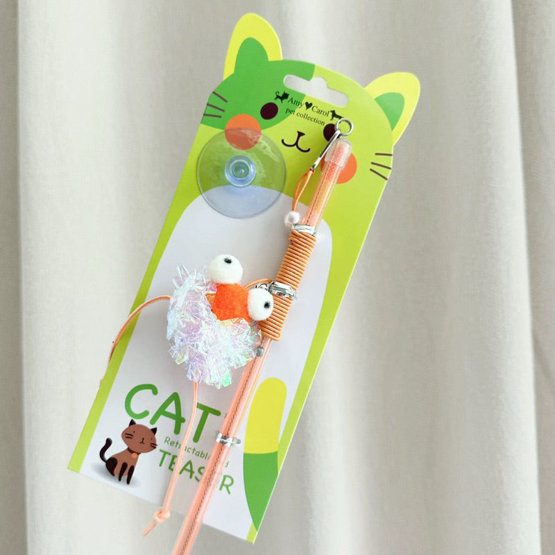 Cat Teaser Rattling Paper Ball Series Stick Wand Cat Toy Pet Chaser