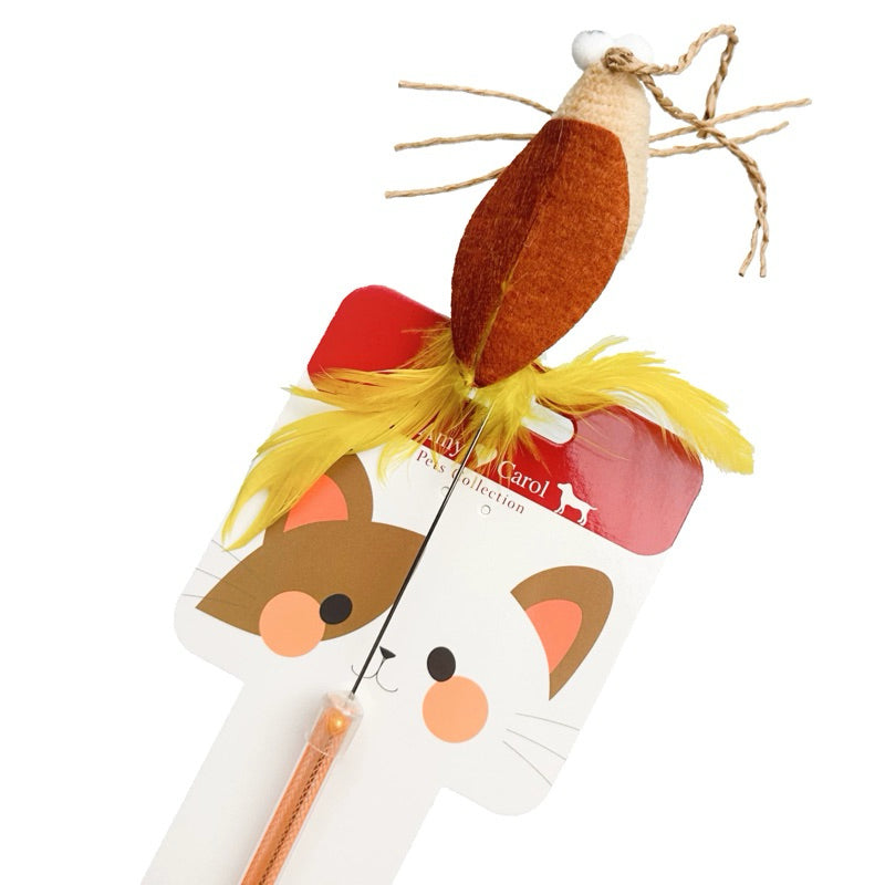 Scalable insect series Cat Teaser Pet Toy Stick Wand