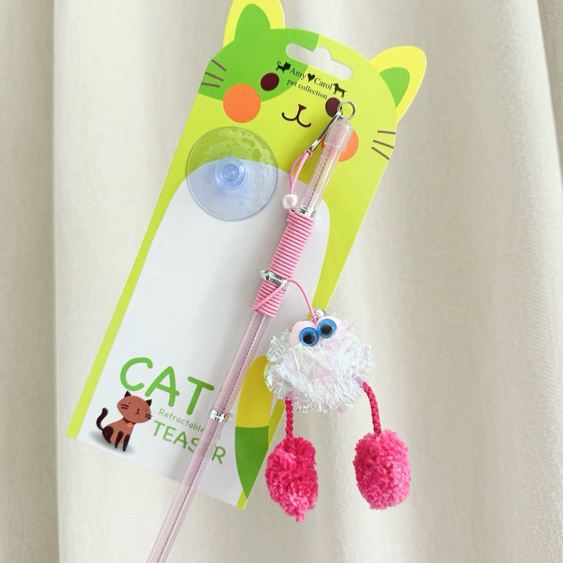 Cat Teaser Rattling Paper Ball Series Stick Wand Cat Toy Pet Chaser