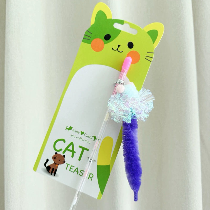Cat Teaser Rattling Paper Ball Series Stick Wand Cat Toy Pet Chaser