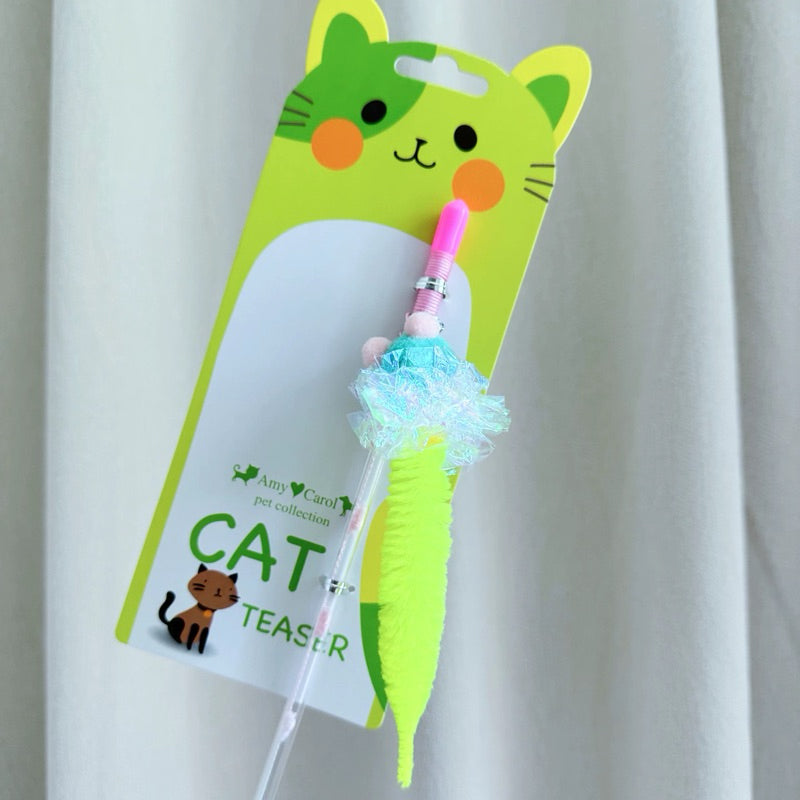 Cat Teaser Rattling Paper Ball Series Stick Wand Cat Toy Pet Chaser
