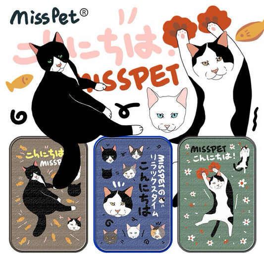 MissPet Cow Cat Black White Pet Sleeping Pad Cooling Thin Mat