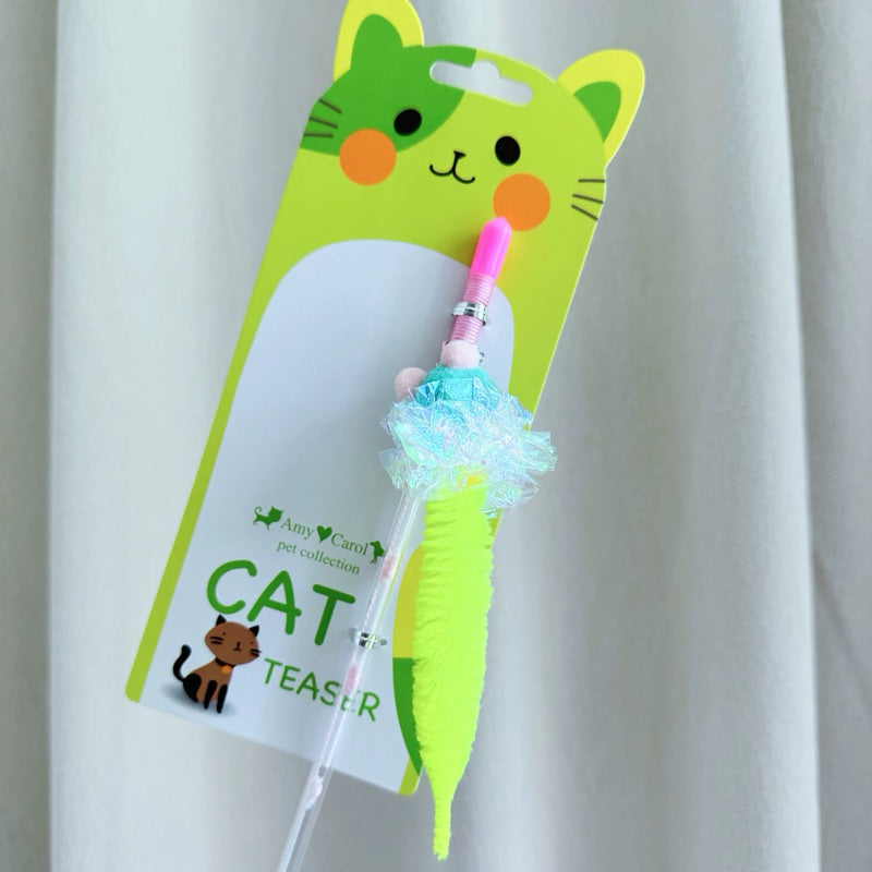 Cat Teaser Rattling Paper Ball Series Stick Wand Cat Toy Pet Chaser