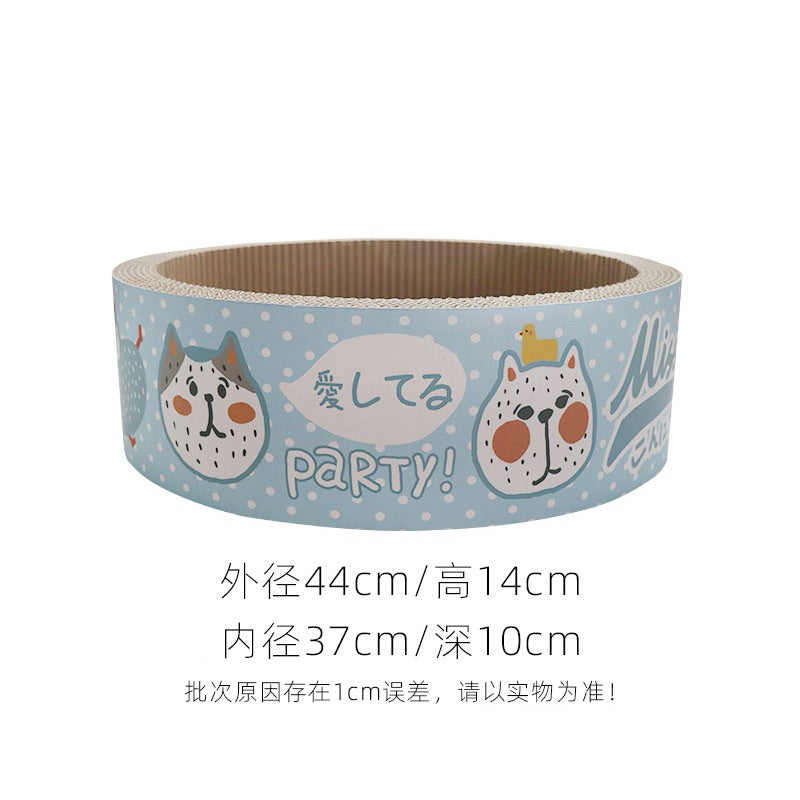 MissPet Cat Scratcher House Bed Kitten Round Scratch Board Large