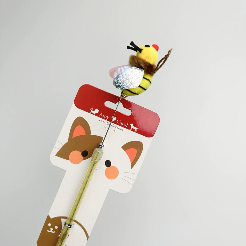 Scalable insect series Cat Teaser Pet Toy Stick Wand