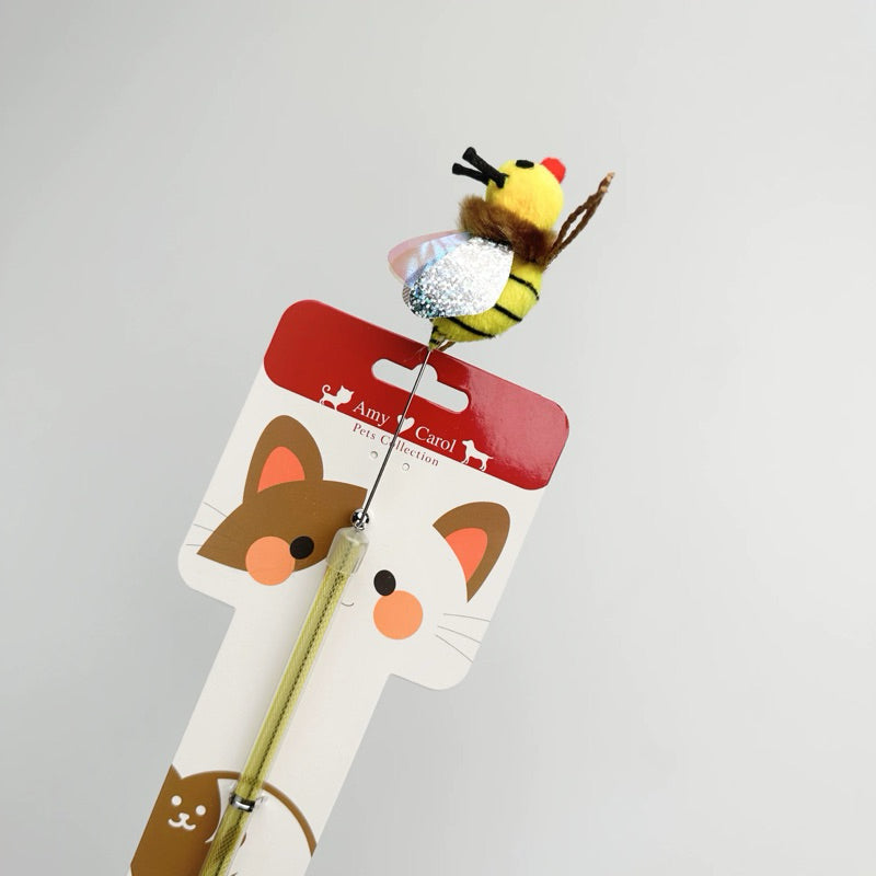 Scalable insect series Cat Teaser Pet Toy Stick Wand