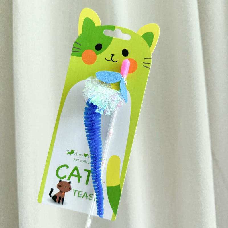 Cat Teaser Rattling Paper Ball Series Stick Wand Cat Toy Pet Chaser