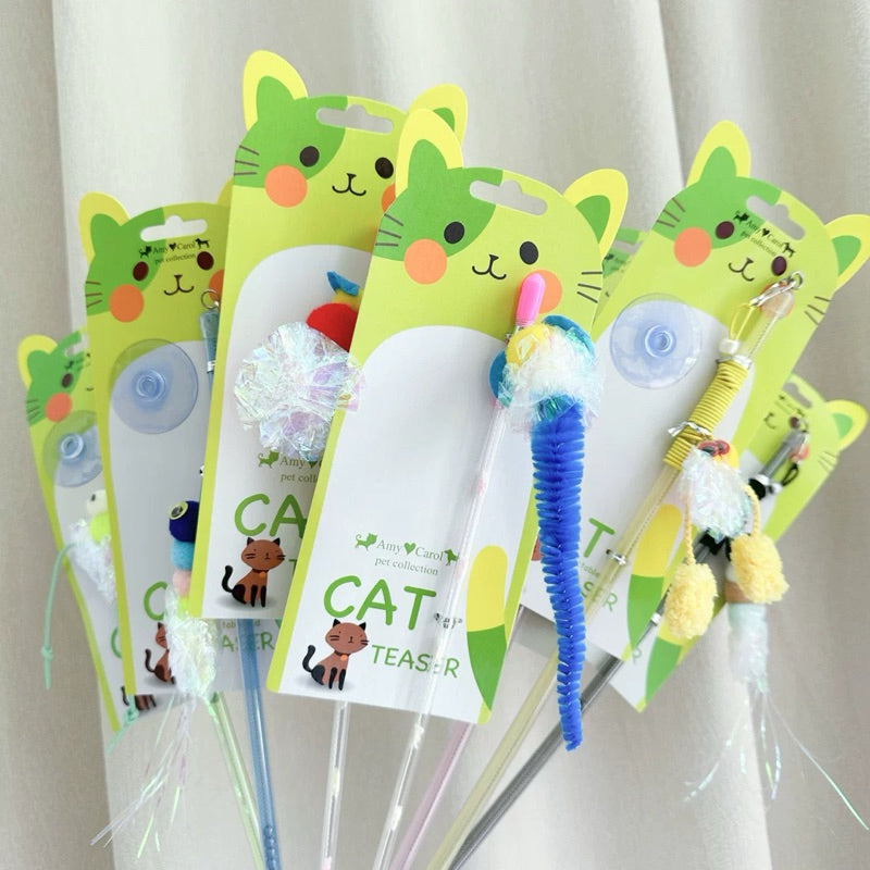 Cat Teaser Rattling Paper Ball Series Stick Wand Cat Toy Pet Chaser