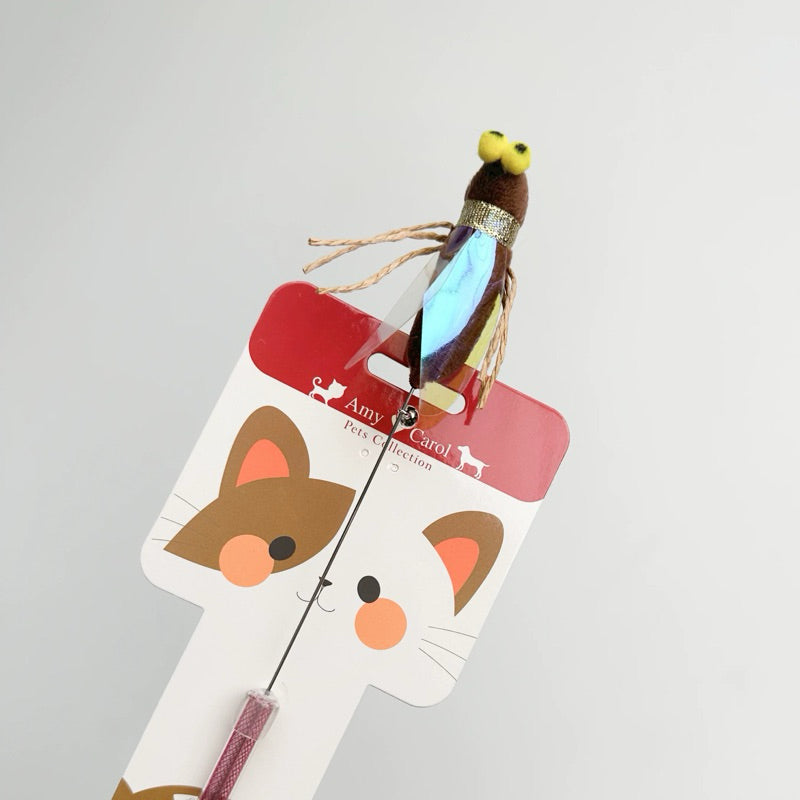 Scalable insect series Cat Teaser Pet Toy Stick Wand