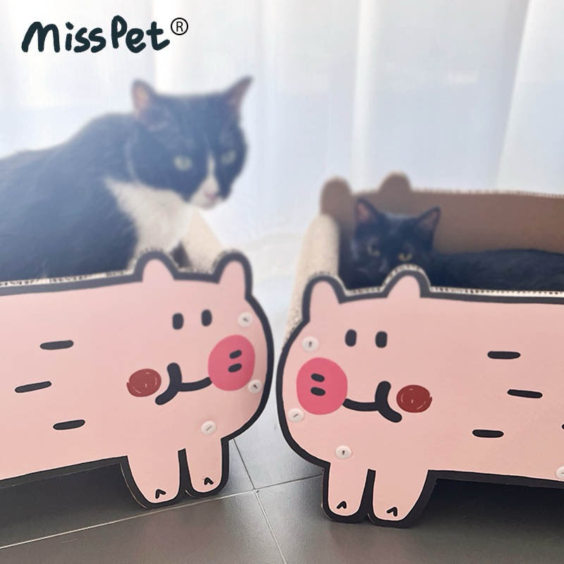 Misspet Joon Cat Scratcher Bed Pet Toy Piggy Kitten House