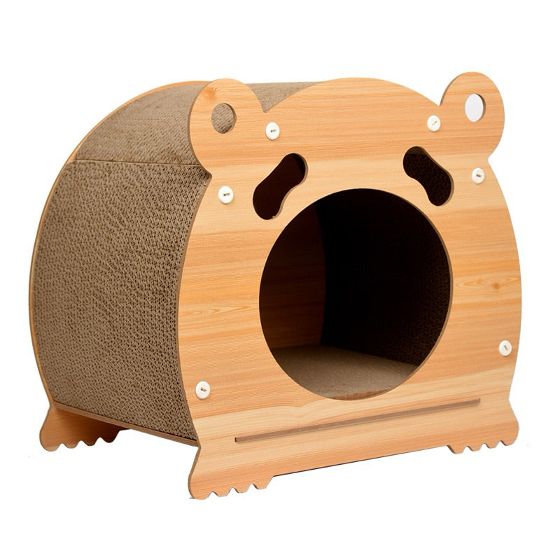 New! Cat Scratcher House Pet Toy Bed Scratching Board for Kitten