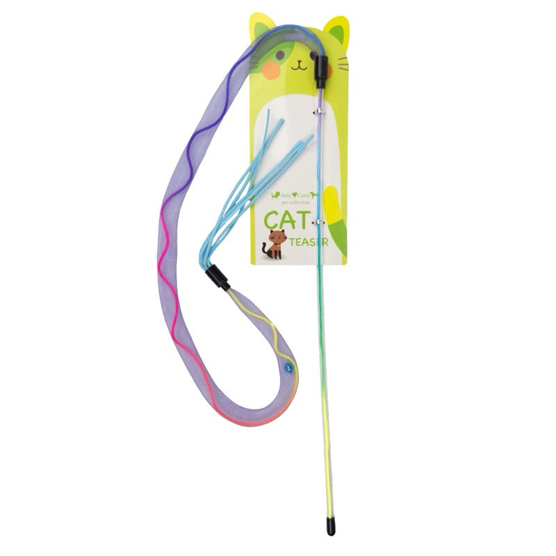 Cat Teaser Bouncing Net Series Pet Toy Chaser Stick Wand