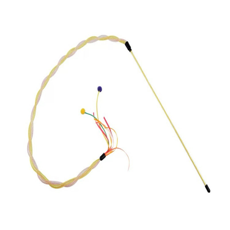 Cat Teaser Bouncing Net Series Pet Toy Chaser Stick Wand
