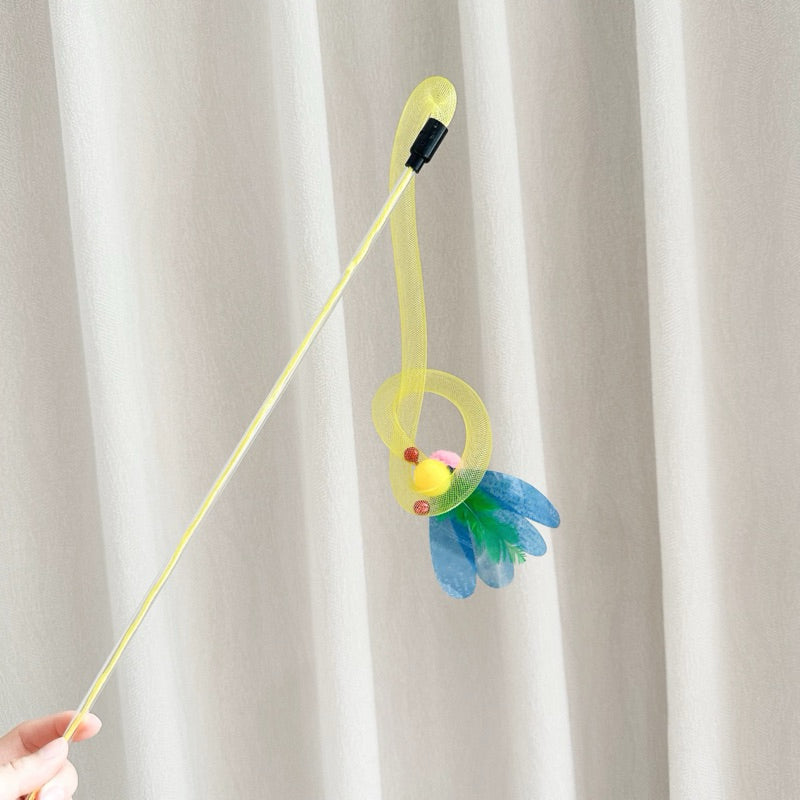 Cat Teaser Bouncing Net Series Pet Toy Chaser Stick Wand