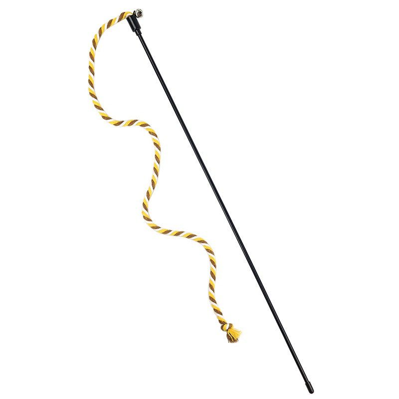 Cat Teaser Wand with Cotton Rope and Bell – Interactive Toy for Cats