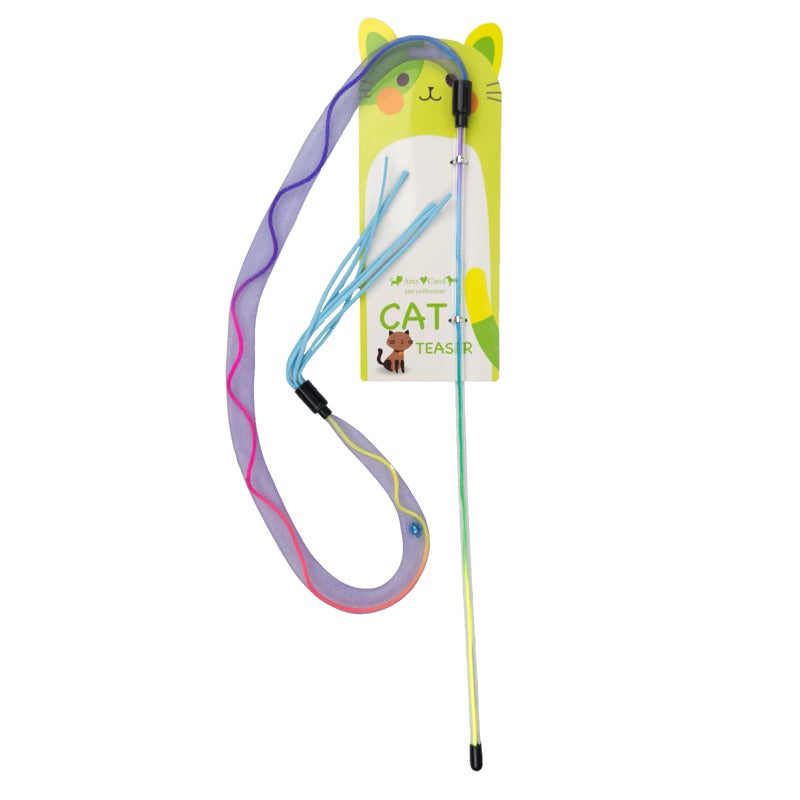 Cat Teaser Bouncing Net Series Pet Toy Chaser Stick Wand