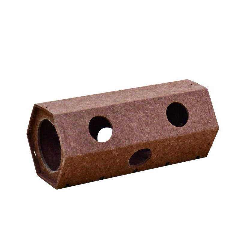 Deku Felt hexagon Tunnel Cat Toy House Scratcher Pet Bed