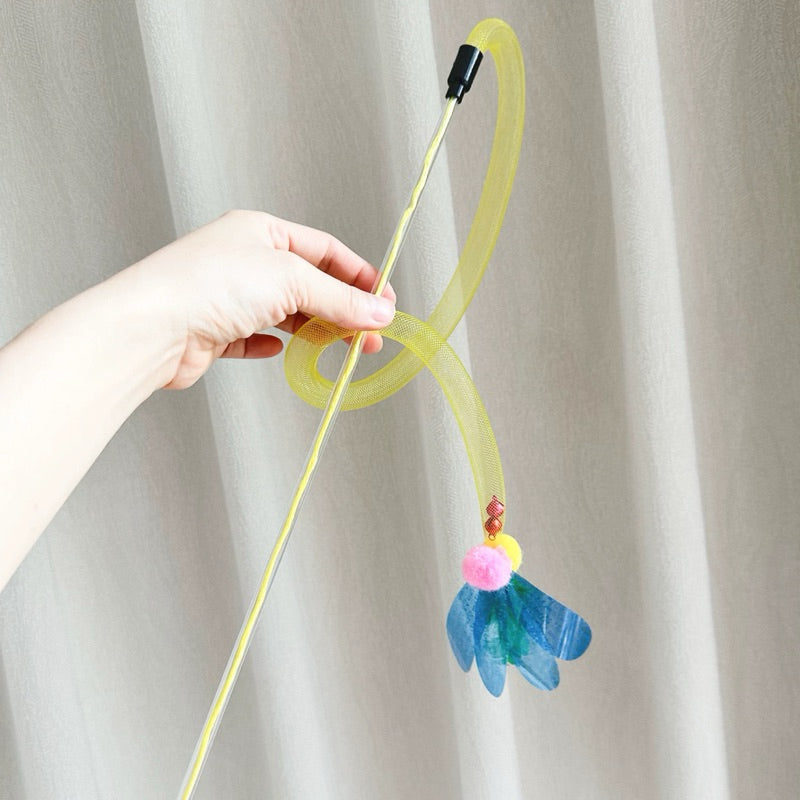 Cat Teaser Bouncing Net Series Pet Toy Chaser Stick Wand