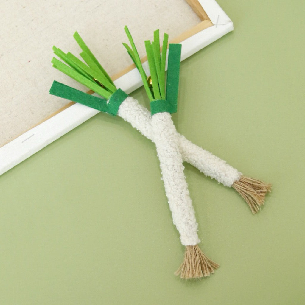Cat Bitting Toy Catnip Chew Chaser Green Onion and Celery Carrot Pet Toy