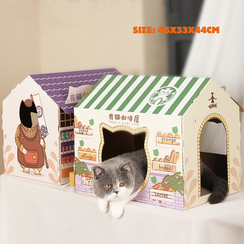 [SG Stock] Cat house with scratch board Cat Tax Christmas house