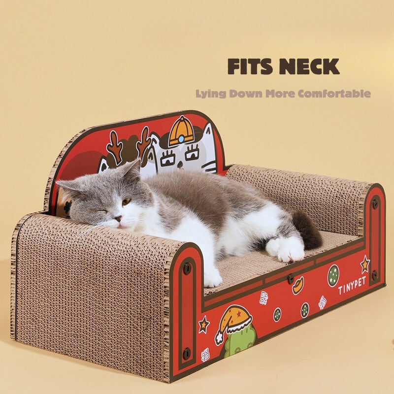 [SG Stock] TinyPet happy family cat scratch sofa board bed pet toy