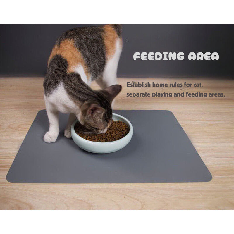 Wakupet Cat Eating Tray Silicone Rubber Carpet Pet Dog Soft Water Proof
