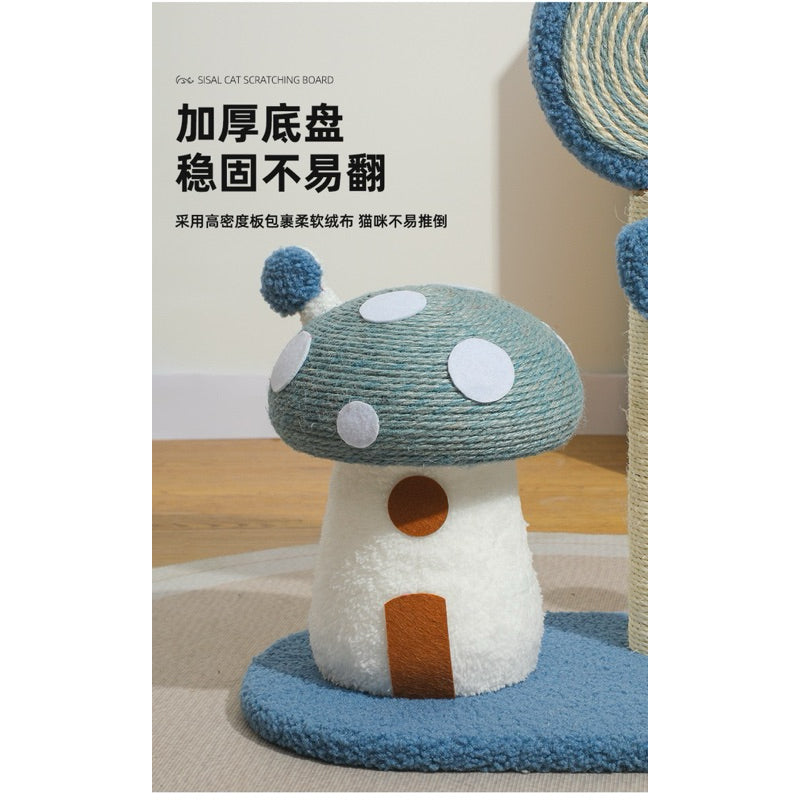 Mushroom Lollipop Sisal Cat Scratcher Post Cat Toy Scratch Board