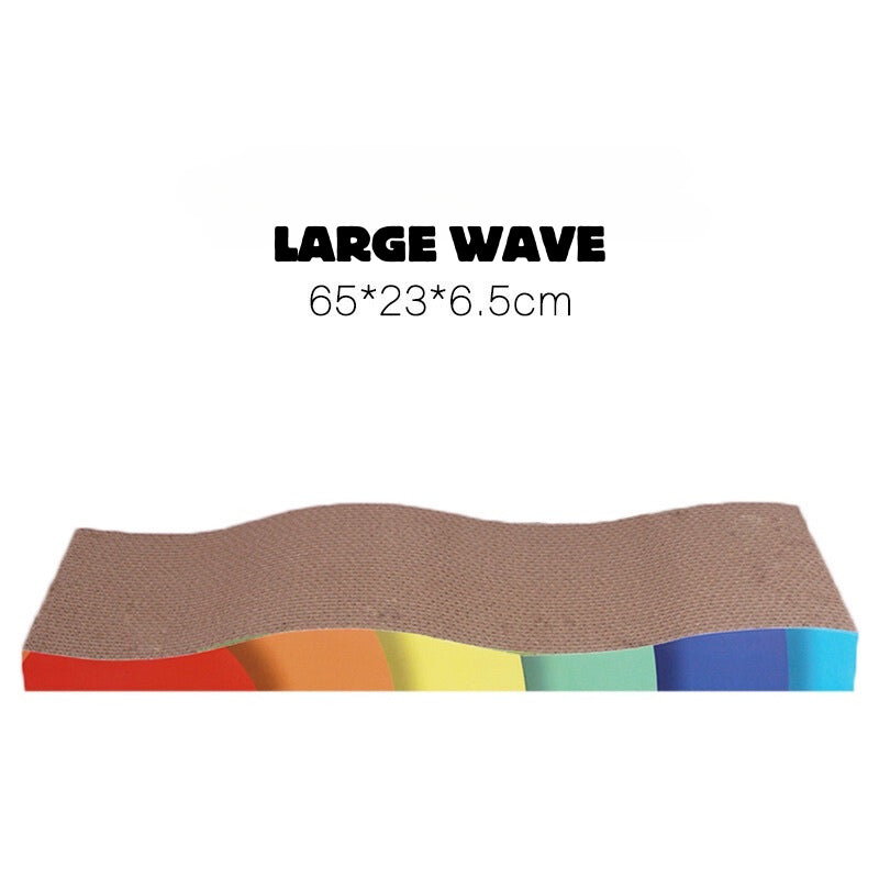 [SG] Cat scratch board rectangic cat toy with catnip large S wave shape scratcher