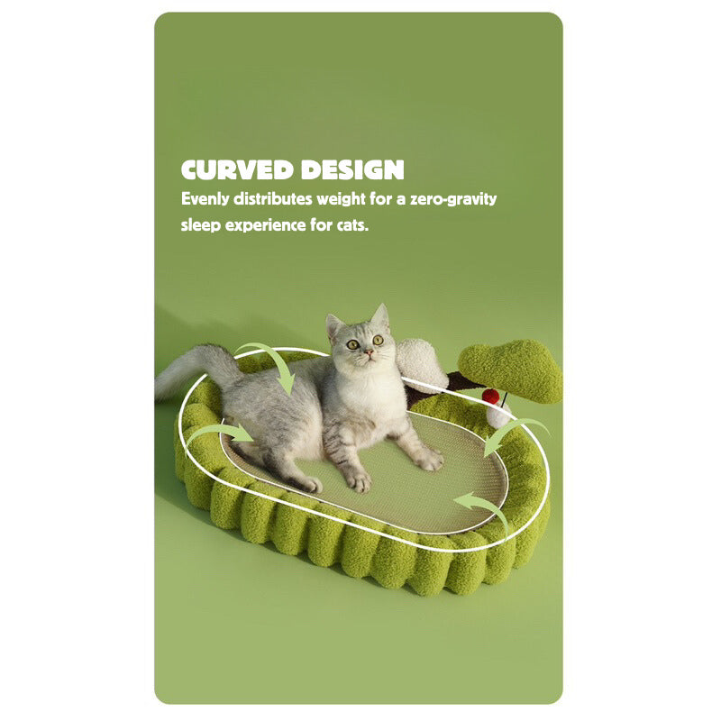 MeowFairy Money Tree Cat Scratcher Bed Scratch Board Sisal Sleeping Pad