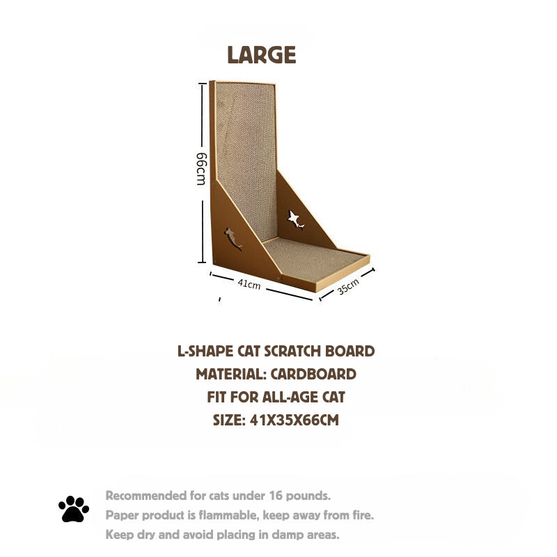 Simple L shape Cat Scratcher Scratch Board Pet Toy