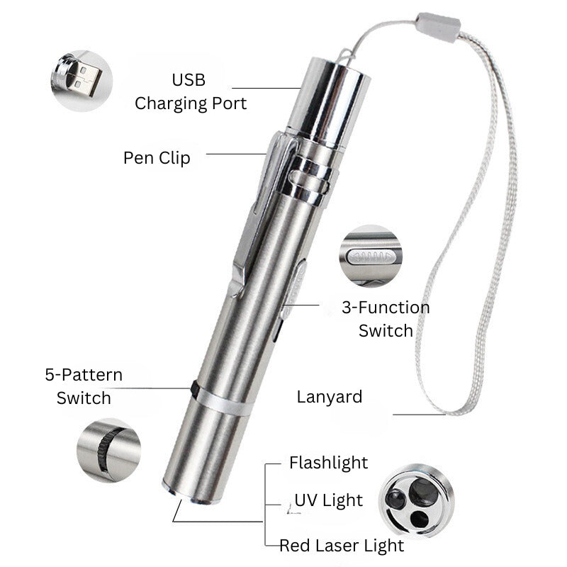 [SG] Ready Stock Cat toy laser pointer pen LED light pet toy presentation free normal mail