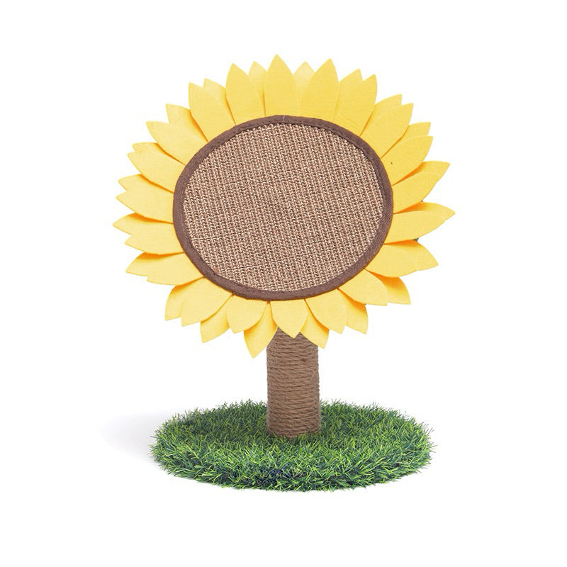 Sunflower Cat Scratcher Post Sisal Pet Toy Cat Scratching Board