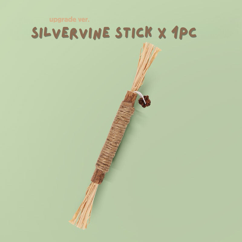 Catnip Catmint bitting bar cat toy sisal raffia teaser chaser stick