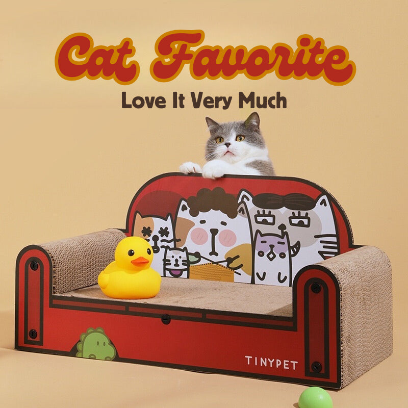 [SG Stock] TinyPet happy family cat scratch sofa board bed pet toy