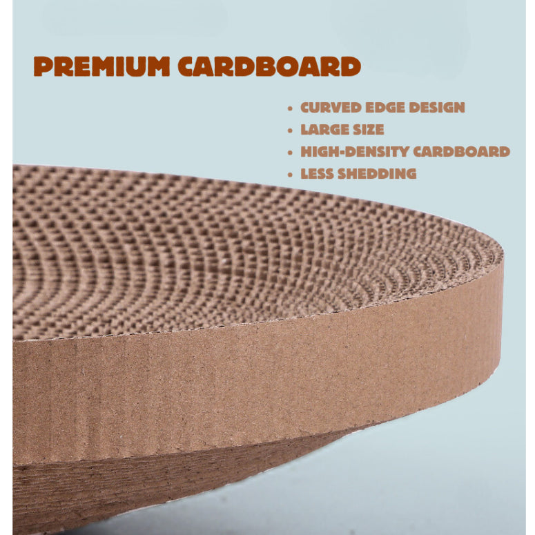 Cat scratch board round teaser tunnel chaser replaceable corrugated paper