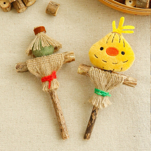 Pure Catnip Toy Scarecrow Cat Bitting Chew Toy