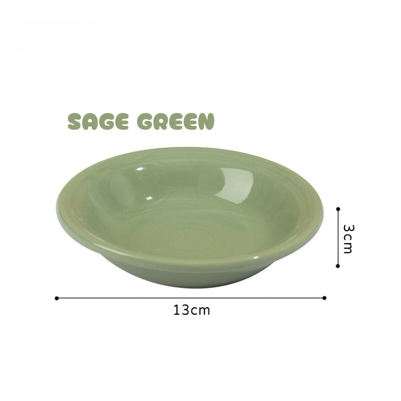 Cat Eating Ceramic Bowl Feeder with Metal Rack Two Height