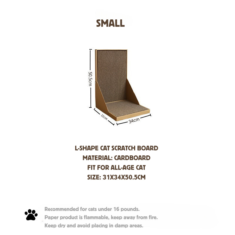 Simple L shape Cat Scratcher Scratch Board Pet Toy