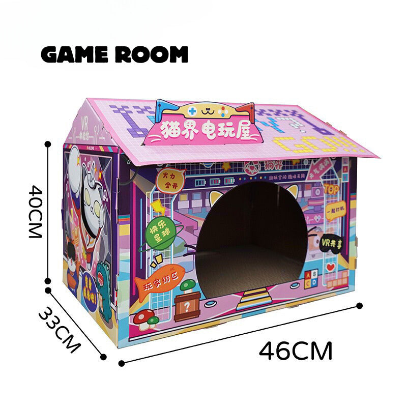 [SG Stock] Cat house with scratch board Cat Tax Christmas house