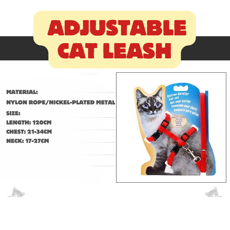 [SG stock] Adjustable cat walking rope lease cat toy leash