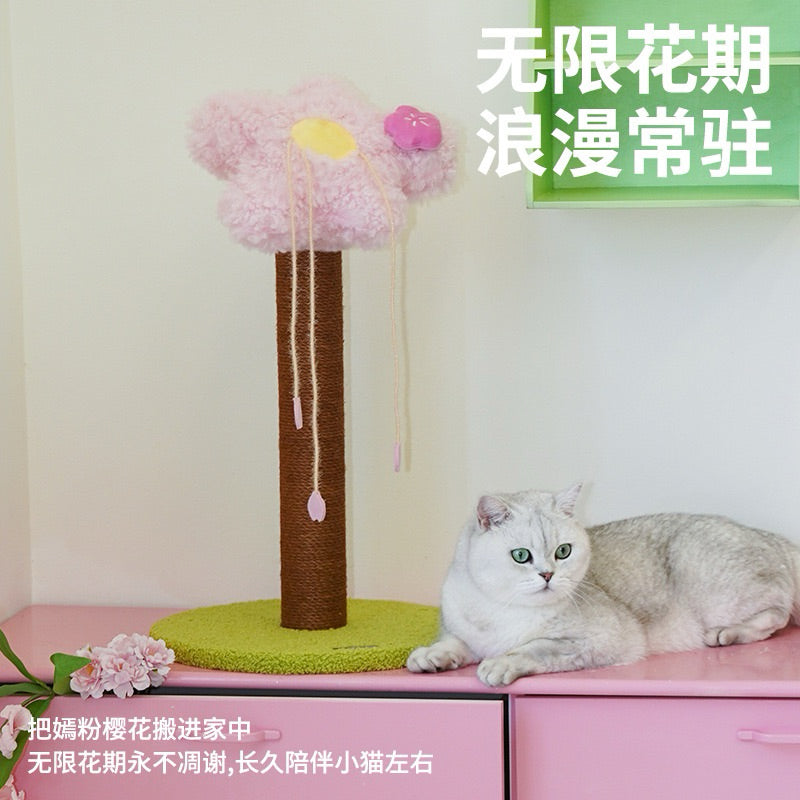 Zeze Sakura Cat Tree Scratching Post Sisal Scratcher Pet Condo
