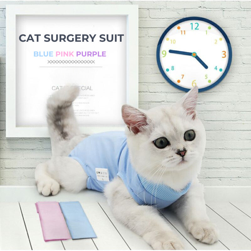 [SG] Pet Cat surgery suit cloth for recovery from sterilization skin issue prevent licking