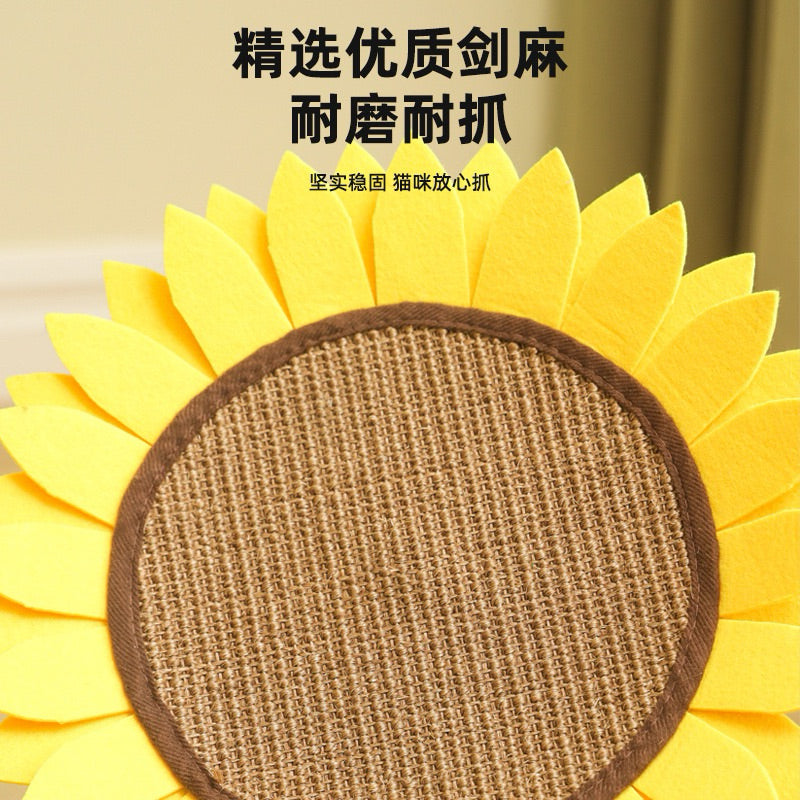 Sunflower Cat Scratcher Post Sisal Pet Toy Cat Scratching Board