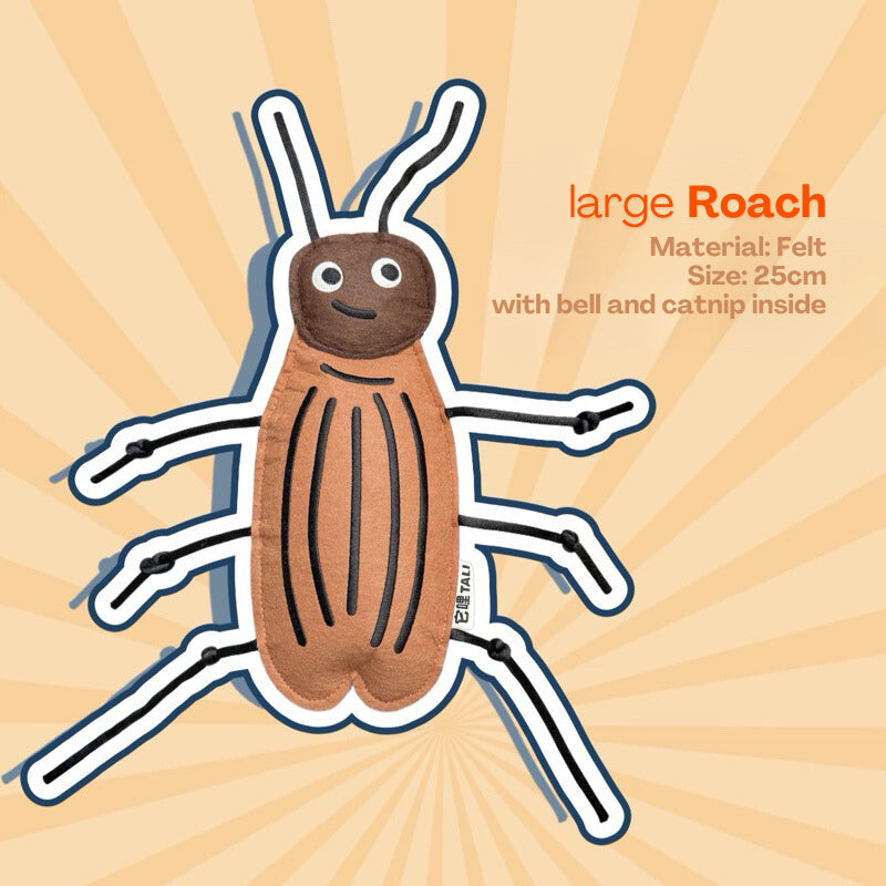 Tali Felt Catnip Chasing Toy for Cat Bitting Cockroach Insects Pet Toy