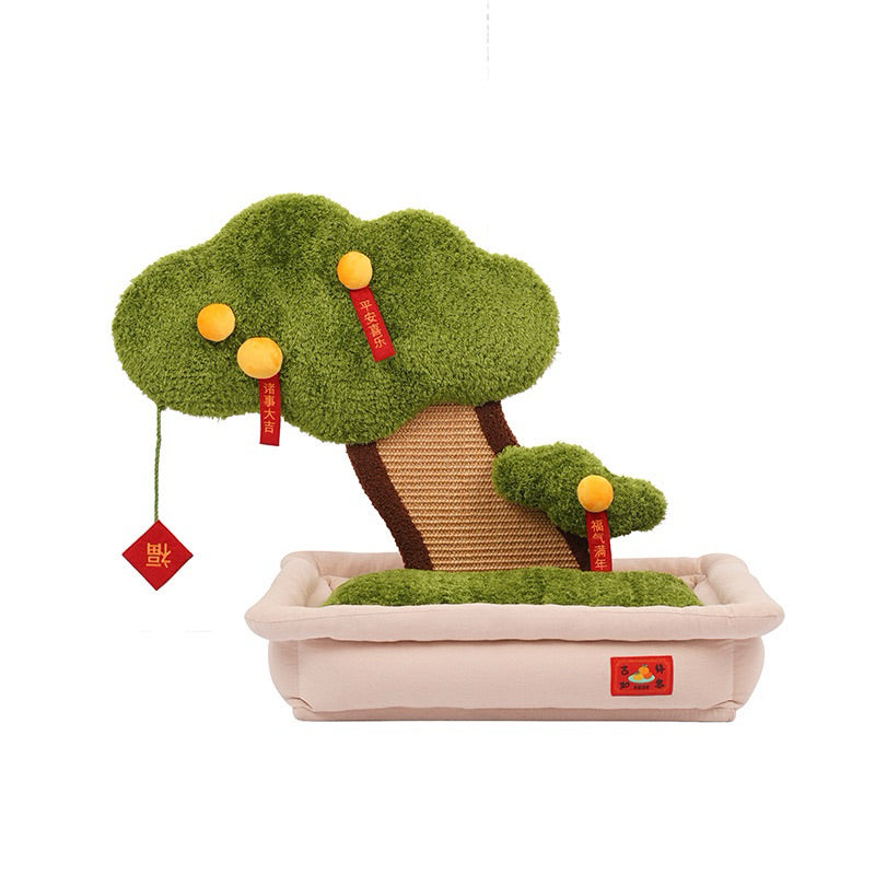 Zeze Kumquat Cat Bed w Scratcher Pet House Scratching Pad CNY