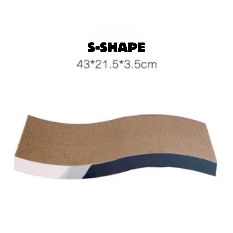 [SG] Cat scratch board rectangic cat toy with catnip large S wave shape scratcher
