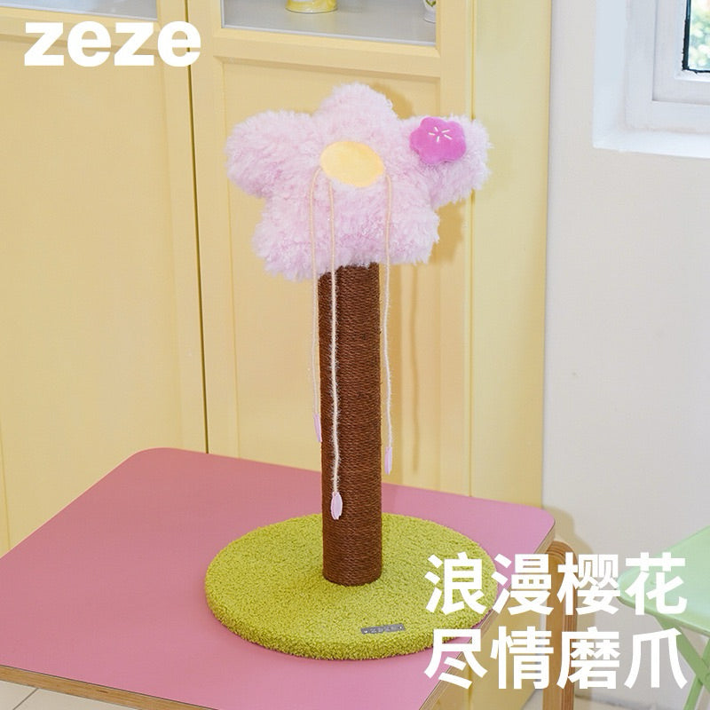 Zeze Sakura Cat Tree Scratching Post Sisal Scratcher Pet Condo